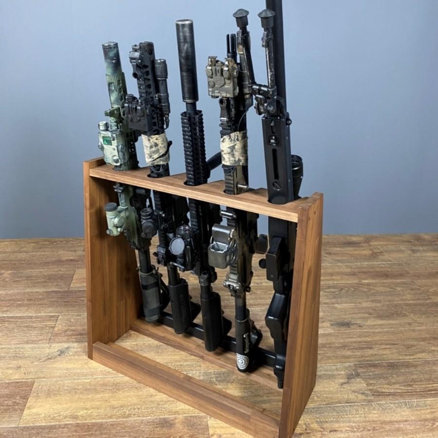 WOODWORKS ガンラック 5丁掛 ( 色:ブラウン ) 木製 日本製 WOODWORKS ガンラック 5丁掛 ( 色:ブラウン ) 木製 日本製