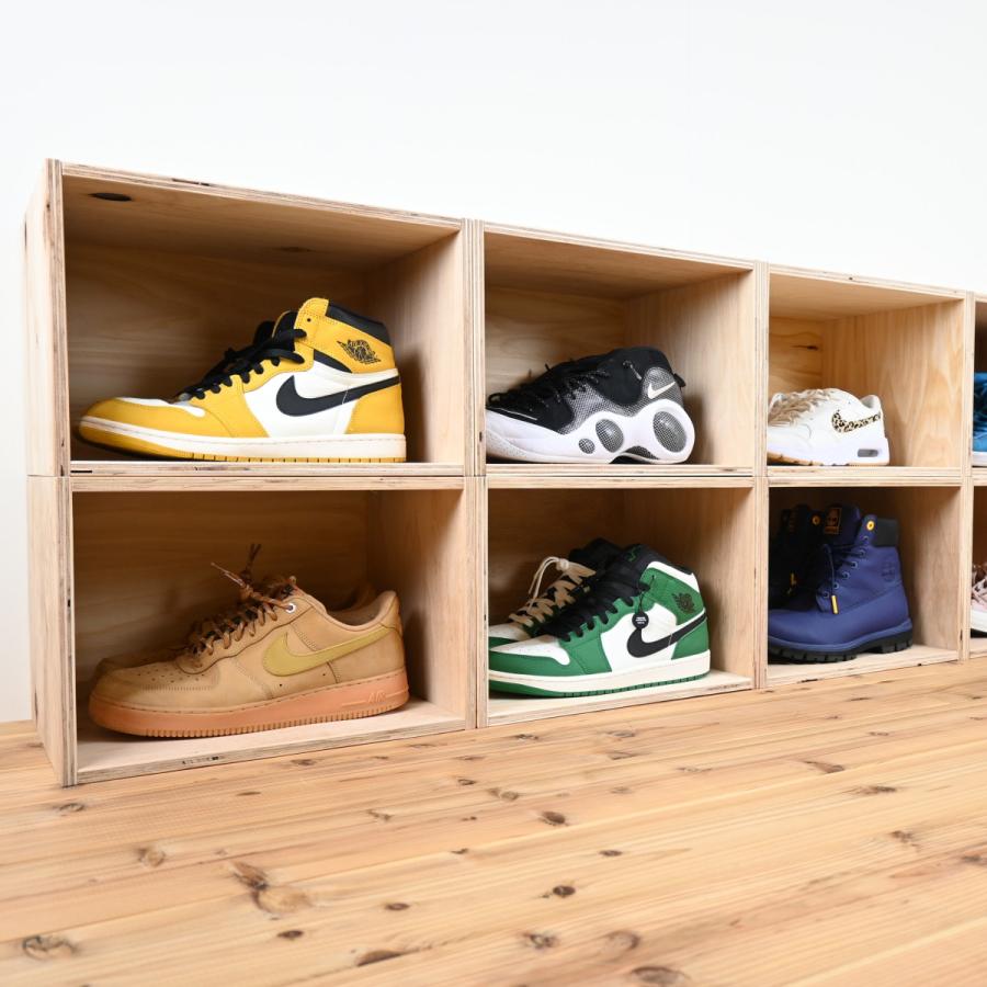 WOOD WORKS 日本製 シューズボックス 3個セット 【シューズラック