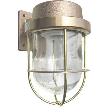 松本船舶 マリンランプ1号フランジ ゴールド LED球付　R1-FR-G | 