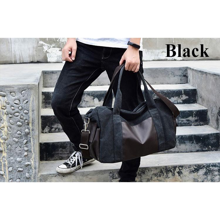 ボストンバッグ メンズ 小さめ キャンバス 大容量 1泊 旅行 2way