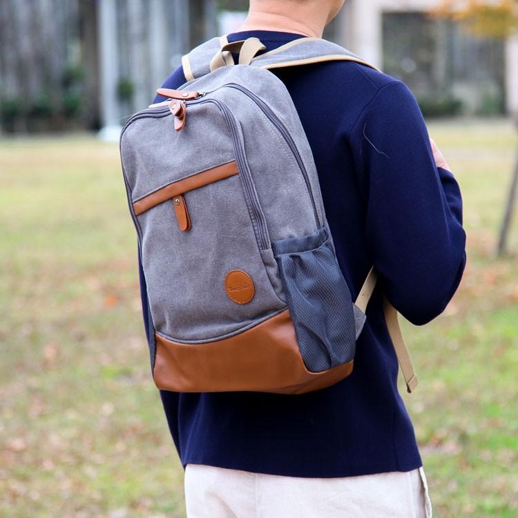 キャンバスリュック メンズ バックパック 帆布バッグ デイバッグ