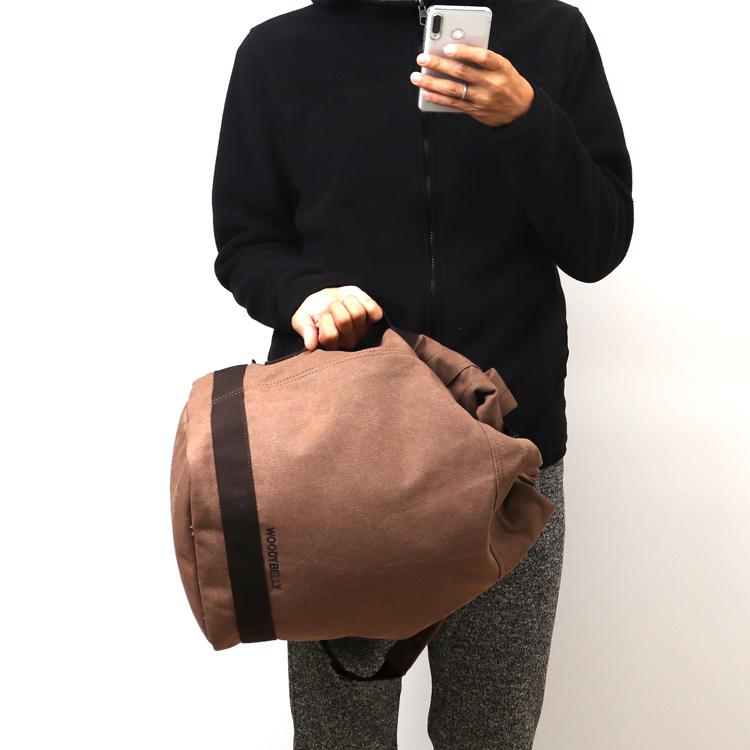 大容量 ワンタッチリュック キャンバスバッグ A4サイズ バックパック