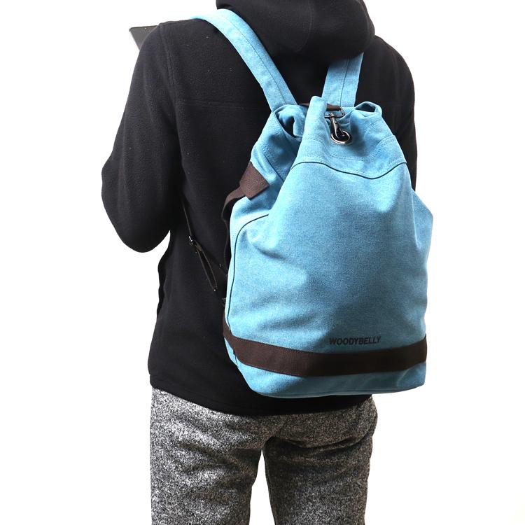 大容量 ワンタッチリュック キャンバスバッグ A4サイズ バックパック