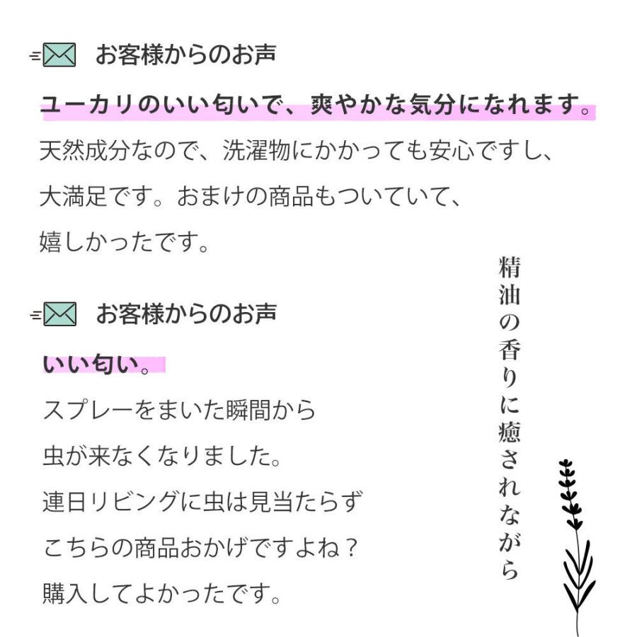 虫よけ 虫除けスプレー カメムシ 蚊 蚊よけクモ コバエ アリ 部屋 玄関 ベランダ 天然由来 ユーカリ 天然精油  家中どこでも虫キライスプレー詰替え用4袋  公式｜woodylabo｜08