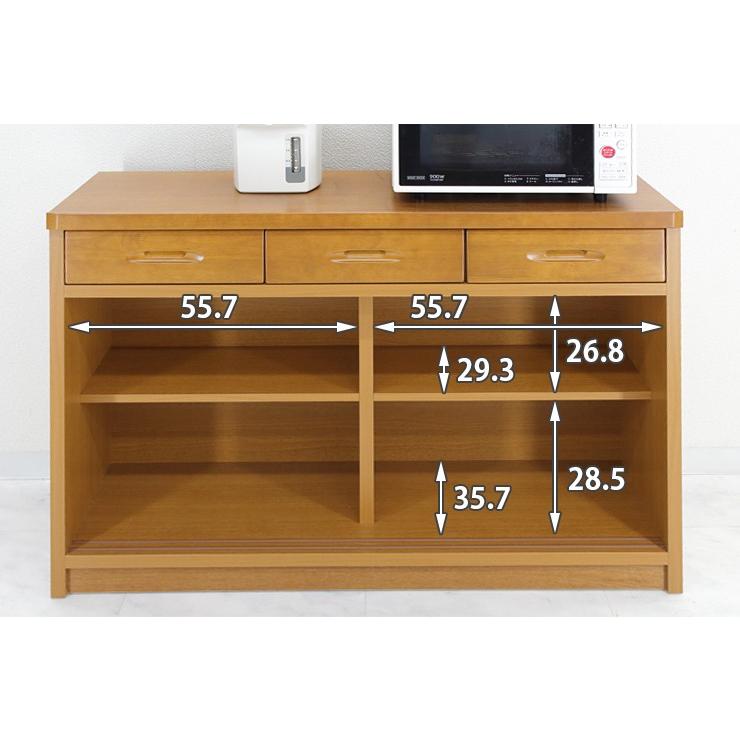 キッチンカウンター キッチン収納 レンジ台 完成品 日本製 国産 引き戸 幅120cm 和風_11