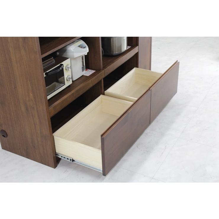 キッチンカウンター キッチンボード 完成品 幅144cm 木製 アルダー