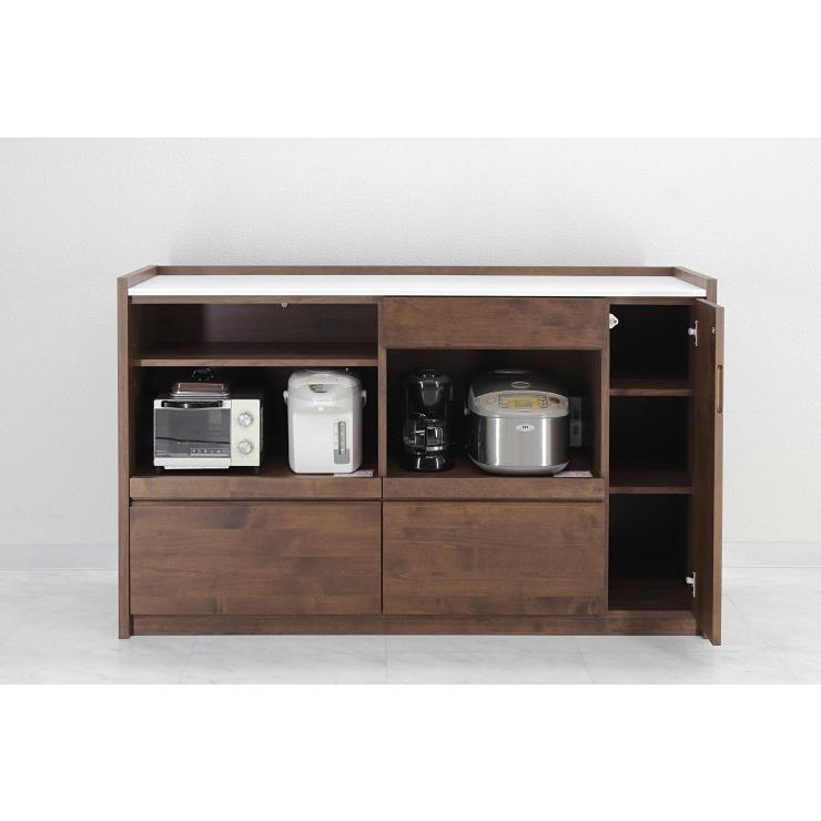 キッチンカウンター キッチンボード 完成品 幅144cm 木製 アルダー