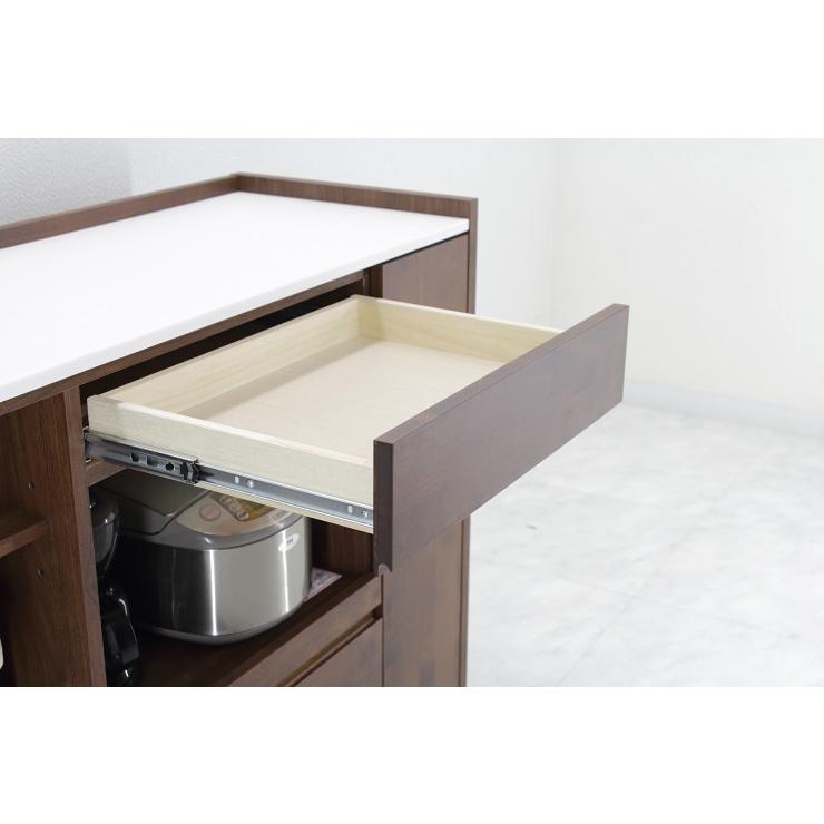 キッチンカウンター キッチンボード 完成品 幅144cm 木製 アルダー