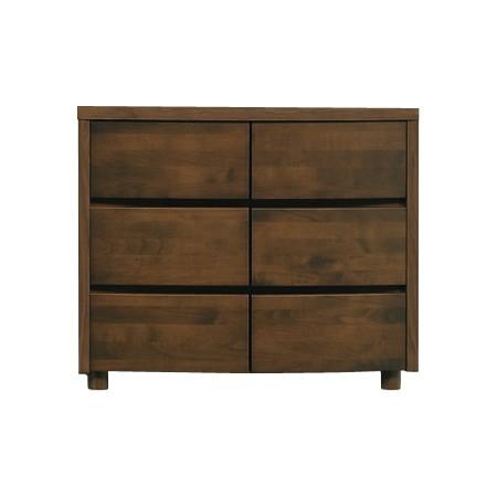 タンス チェスト 整理たんす おしゃれ 完成品 幅85cm3段 木製 アルダー 北欧風 脚付き ローチェスト 堀田木工所 国産品 日本製