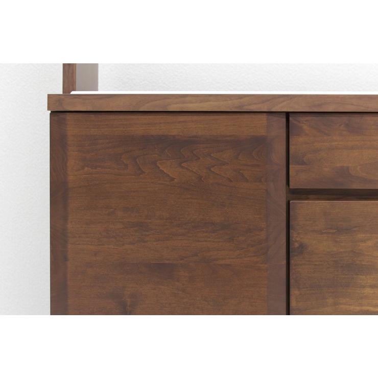 食器棚 キッチンボード レンジ台 完成品 幅120cm 高さ170cm アルダー