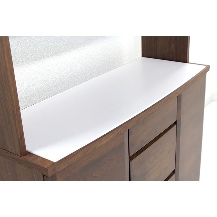 食器棚 キッチンボード レンジ台 完成品 幅120cm 高さ170cm アルダー