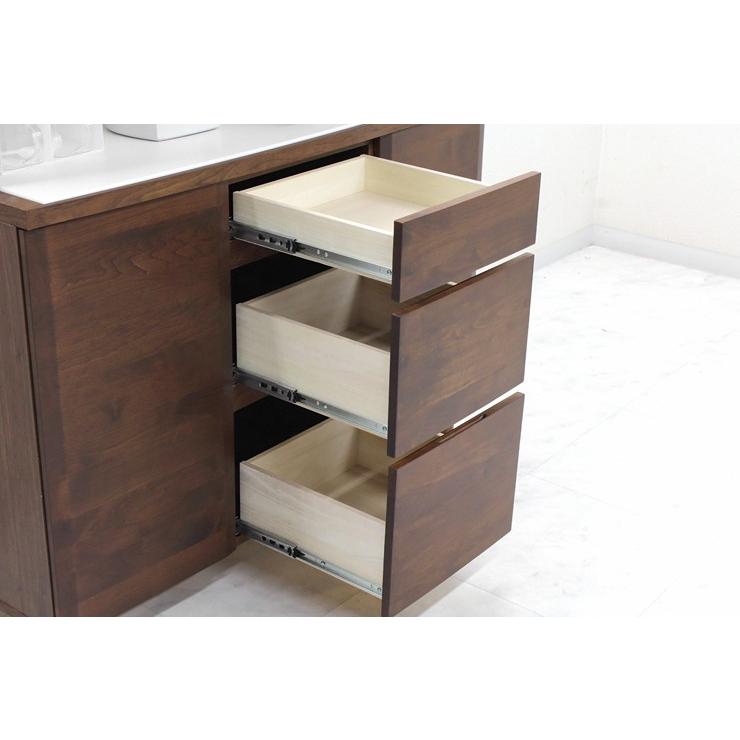 食器棚 キッチンボード レンジ台 完成品 幅120cm 高さ170cm アルダー