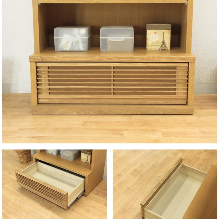 オープンラック オープンシェルフ キャビネット 完成品 幅80cm ロータイプ 木製 和風 国産品 日本製_11