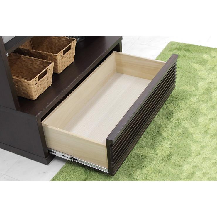 オープンラック オープンシェルフ キャビネット 完成品 幅80cm ロータイプ 木製 和風 国産品 日本製_5