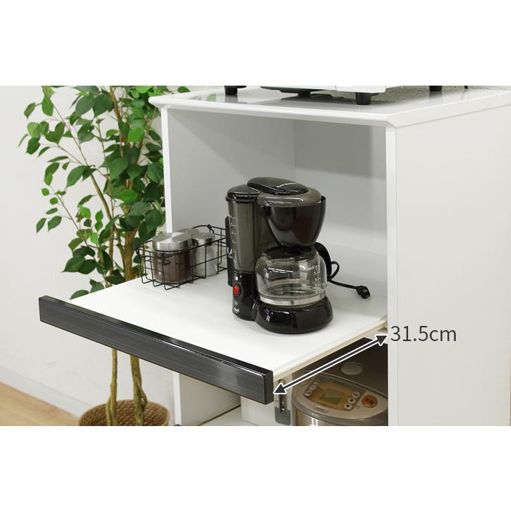 レンジ台 レンジボード キッチン収納 完成品 幅60cm ホワイト ブラック スリム 国産品 日本製_12