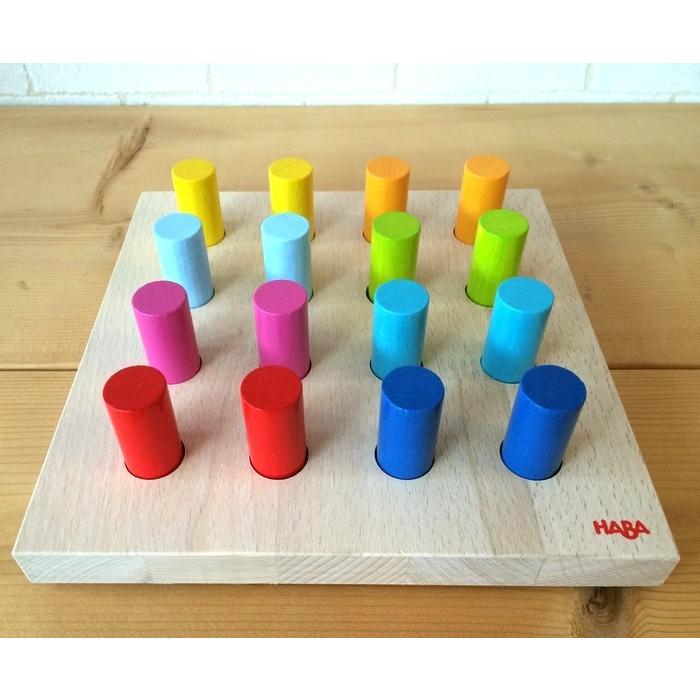 ハバ HABA カラーリングのペグ遊び HA2202 ペグ遊び ペグさし 木の
