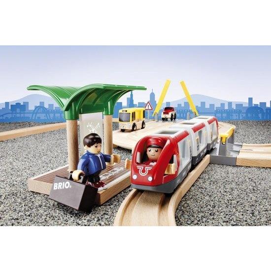 ブリオ BRIO レール＆ロードトラベルセット 汽車レールセット 木製