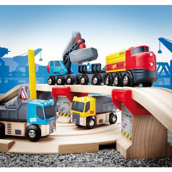 ブリオ BRIO レール＆ロード採石セット 汽車レールセット 木製 33210 