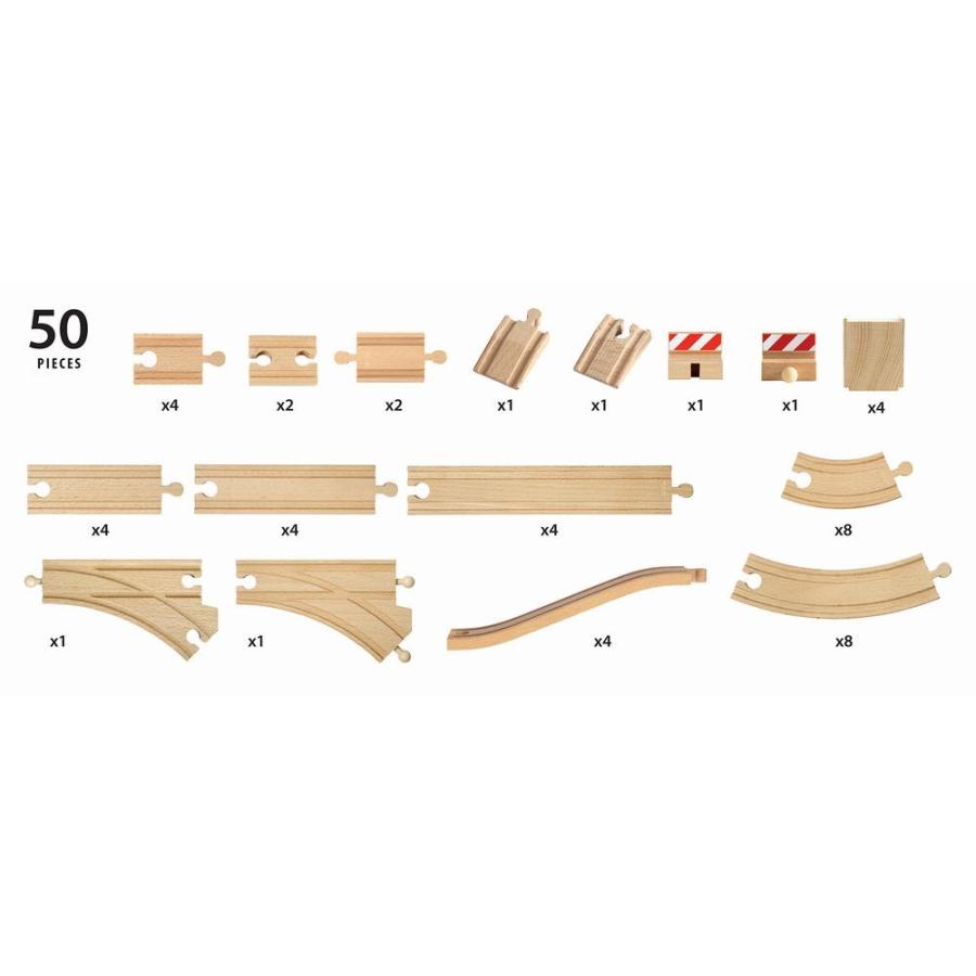 ブリオ BRIO 数量限定品 50ピース追加レールセット 汽車レールセット