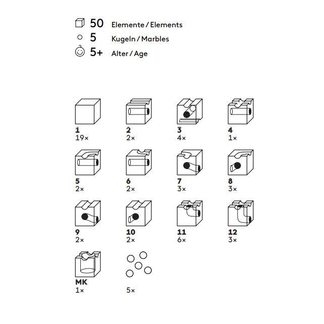 cuboro キュボロ スタンダード50 CUBORO 日本語説明書付き ビー玉