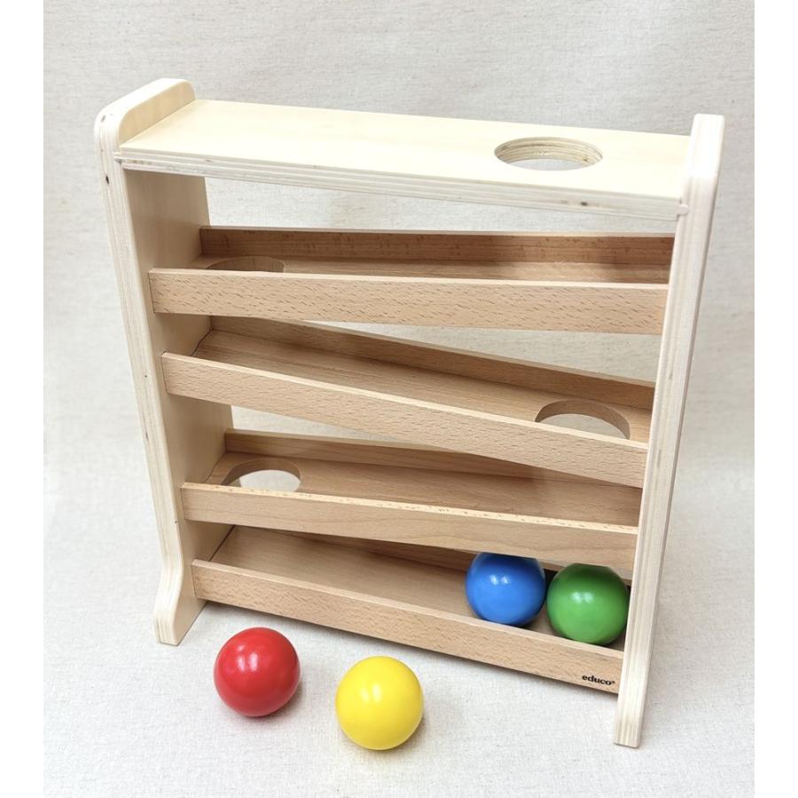エデュコ educo トラックボール ボール落とし Follow the Ball 木の