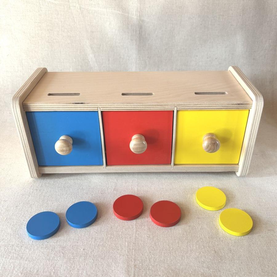 エデュコ educo コイン落とし Place the Disc 木のおもちゃ 木製玩具