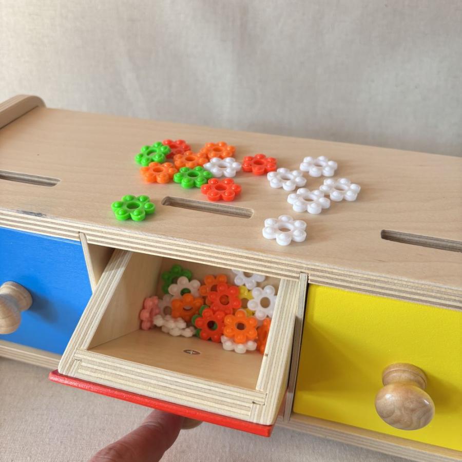 No.9 木製玩具　エデュテ　パステル　10点 エデュコ educo コイン落とし Place the Disc 木のおもちゃ 木製玩具