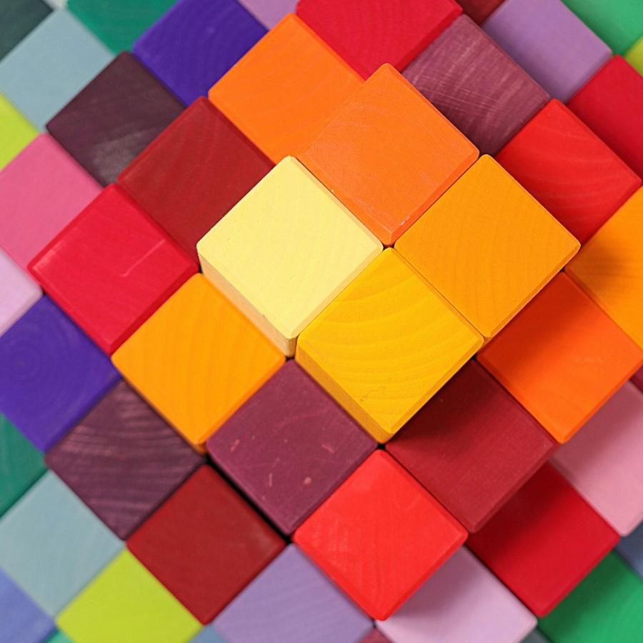 グリムス社 にじのステップブロック 木のおもちゃ 知育玩具 積み木