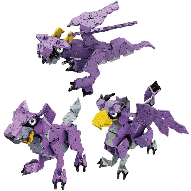 不可解　Q1Q2Q3 Rebuilding3枚組セット LaQ（ラキュー） ミスティカルビースト グリフィン(380pcs）知育玩具