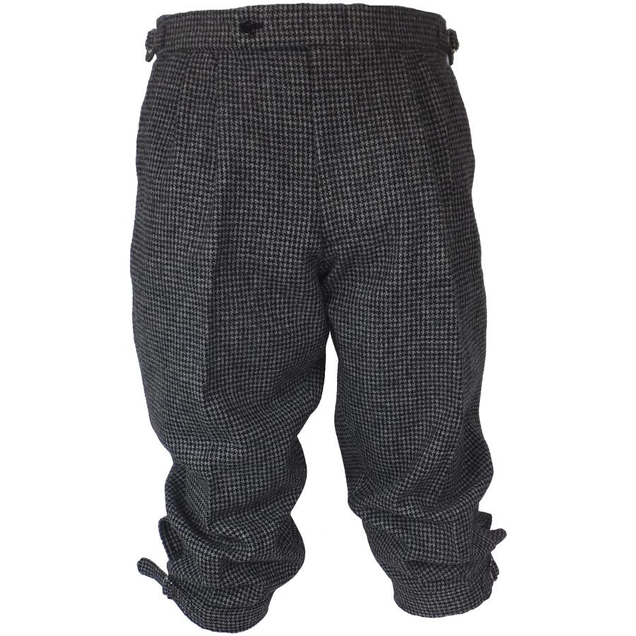 冬用ゴルフニッカポッカ4304331 ウールツイード 千鳥格子 グレー