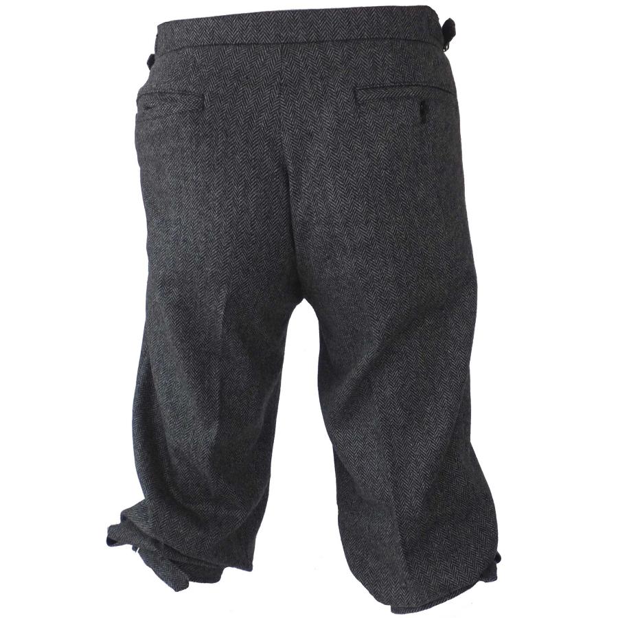 冬用ゴルフニッカポッカ8880A ウールツイード ヘリンボーングレー