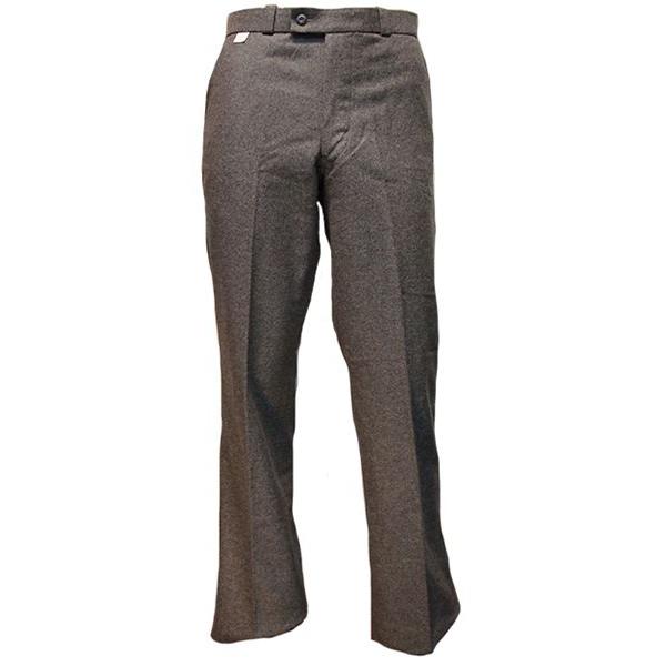 登山 トレッキング パンツ 三季用 ウールフラノ ストレッチ チャコールグレー 7732TZ