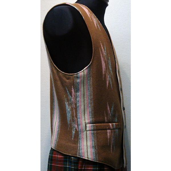 ウエスタン ナバホ柄 本革 ウール レザーベスト 新品 メンズ サイズL ￼ ウールベスト ナバホ柄ピンク : ウッディーテール - 通販 - Yahoo