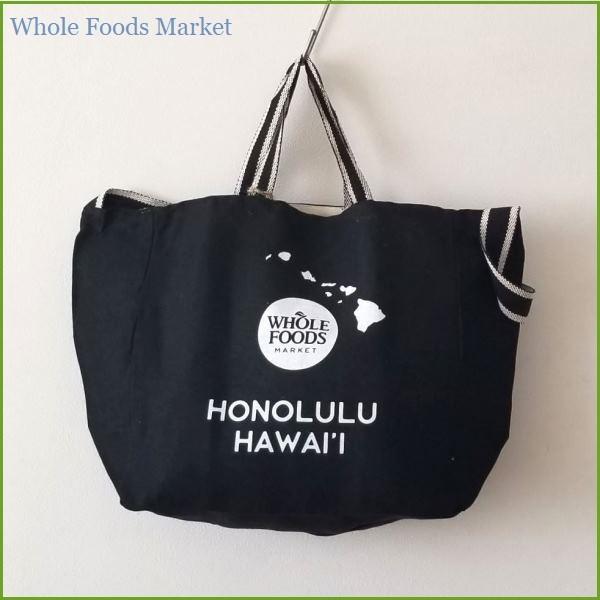 Whole Foods Market ホールフーズマーケット ２way トートバッグ エコバッグ オーガニックバッグ ショッピングバッグ ブラック Juco Tote ホノルル Honolulu Wfus Wooleys Mart 通販 Yahoo ショッピング