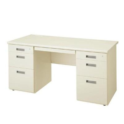 国産 パソコンデスク Pcデスク 机 スチール 事務机 オフィスデスク ワーク 収納 引出 両袖 チェスト 幅140 奥行70 高さ70 グレー 驚きの値段 Blog Lonolife Com