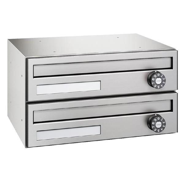 ポスト 郵便ポスト 郵便受け スタンド型ポスト 置き型 屋外用 ステンレス 防水 集合住宅用 ダイヤル 鍵 表札 A4 シルバー