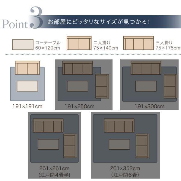 い草ラグ い草カーペット い草マット 上敷き 畳 フローリング 置き畳 ござ ゴザ 敷物 不織布無 191×191 3畳 ベージュ