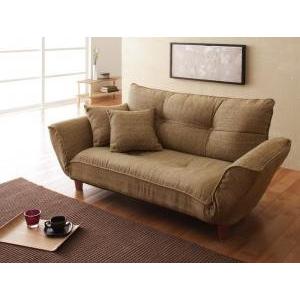 ソファー ソファ 2人掛け 二人掛け ソファーベッド カウチソファー ローソファー リクライニング ( ブラウン 木脚10 )