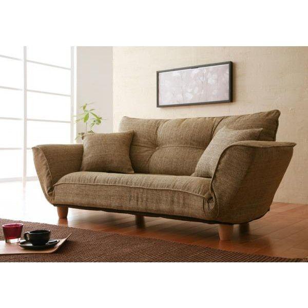 ソファー ソファ 2人掛け 二人掛け ソファーベッド カウチソファー ローソファー リクライニング ( ブラウン 木脚10 ) ソファー ソファ ソファーベッド 5人掛けソファー 5Pソファ