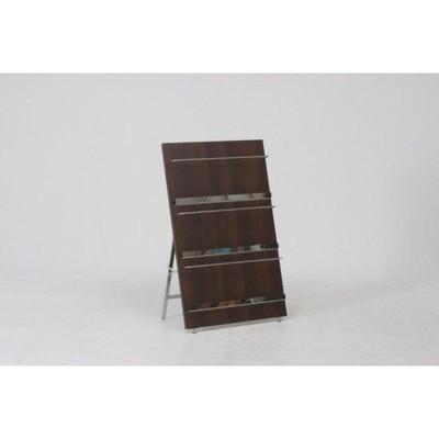 資料スタンド リーフレット マガジンラック 木製 3段 ワイド ブラウン