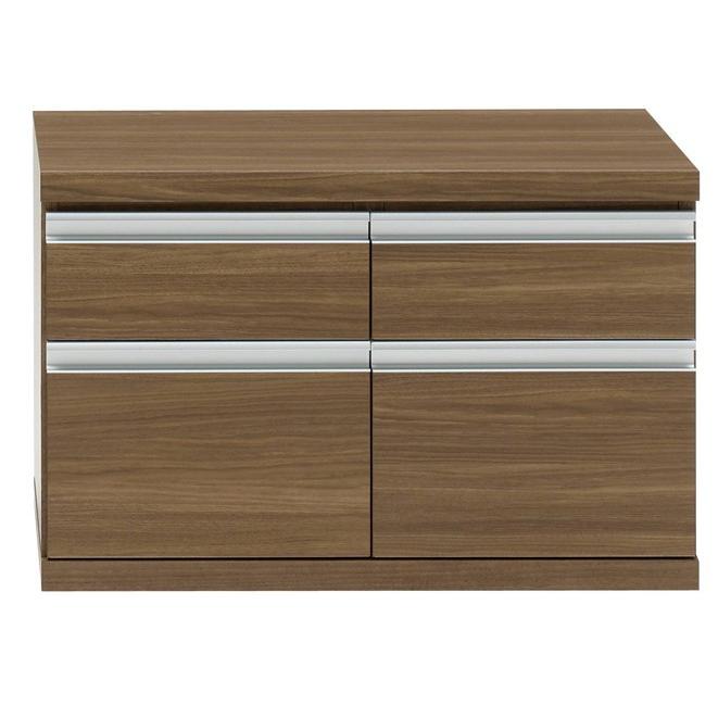 チェスト タンス ローチェスト 完成品 ワイド 幅75 高さ48 ブラウン ウォールナット 収納チェスト 木製チェスト 整理タンス