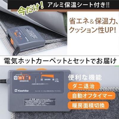 ホットカーペット ＆ カバー 2畳 186×186 ラグ カーペット マット ふわふわ 厚手 ふかふか 北欧 おしゃれ あったか_2