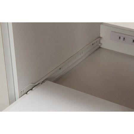 食器棚  キッチン 食器収納 キッチンラック レンジ台 レンジ棚 ロー ミニ食器棚 約 幅90 白 スライド 炊飯器 奥行40 コンセント