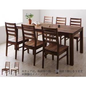 ダイニングテーブルセット 6人用 椅子 おしゃれ 北欧 7点 ( 机+チェア6脚 ) ウォールナット 板座×レザー座 幅180 デザイナーズ スタイリッシュ 無垢 大きい