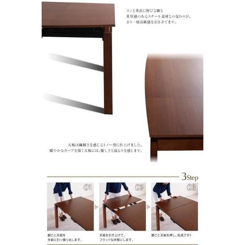 ダイニングテーブルセット 6人用 椅子 ベンチ 伸縮 伸長 北欧 6点 (机+チェア4+長椅子1) デザイナーズ スタイリッシュ ウォールナット 大きい 幅140 幅240_4