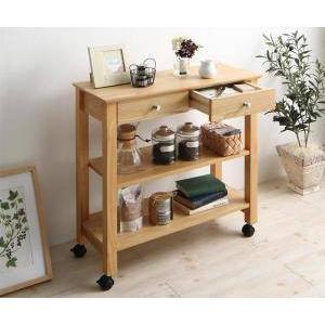 おしゃれ キッチン収納 キャスター付き 作業台 ワゴン おしゃれ スリム 木製 収納 炊飯器 Kag 384 Woods キッチン 北欧 木製