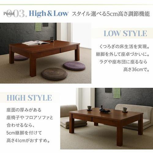 こたつ ローテーブル センターテーブル おしゃれ 伸縮 ( 長方形 80×幅