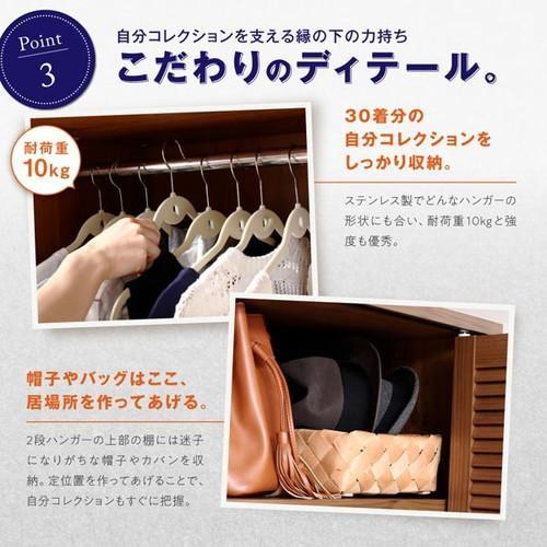 完動品 クローゼット 収納 扉 クローゼットハンガー ハンガーラック ワードローブ おしゃれ ロッカー タンス 2段 ダブル 木製 ( 幅90 ) 【A8894234237】(32400円)