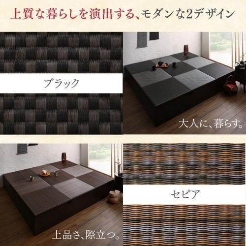 ボックス 畳 ベッド ユニット 和室 洋室 い草 国産 置き畳 収納 スツール 椅子 ベンチ ワイド 和風 ( 180×180 ハイ)_14