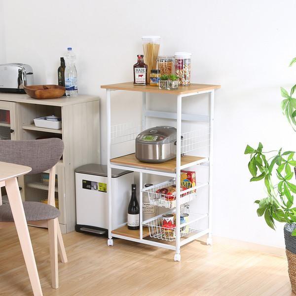 レンジ台 レンジラック おしゃれ 北欧 安い キッチン 収納 棚 ラック